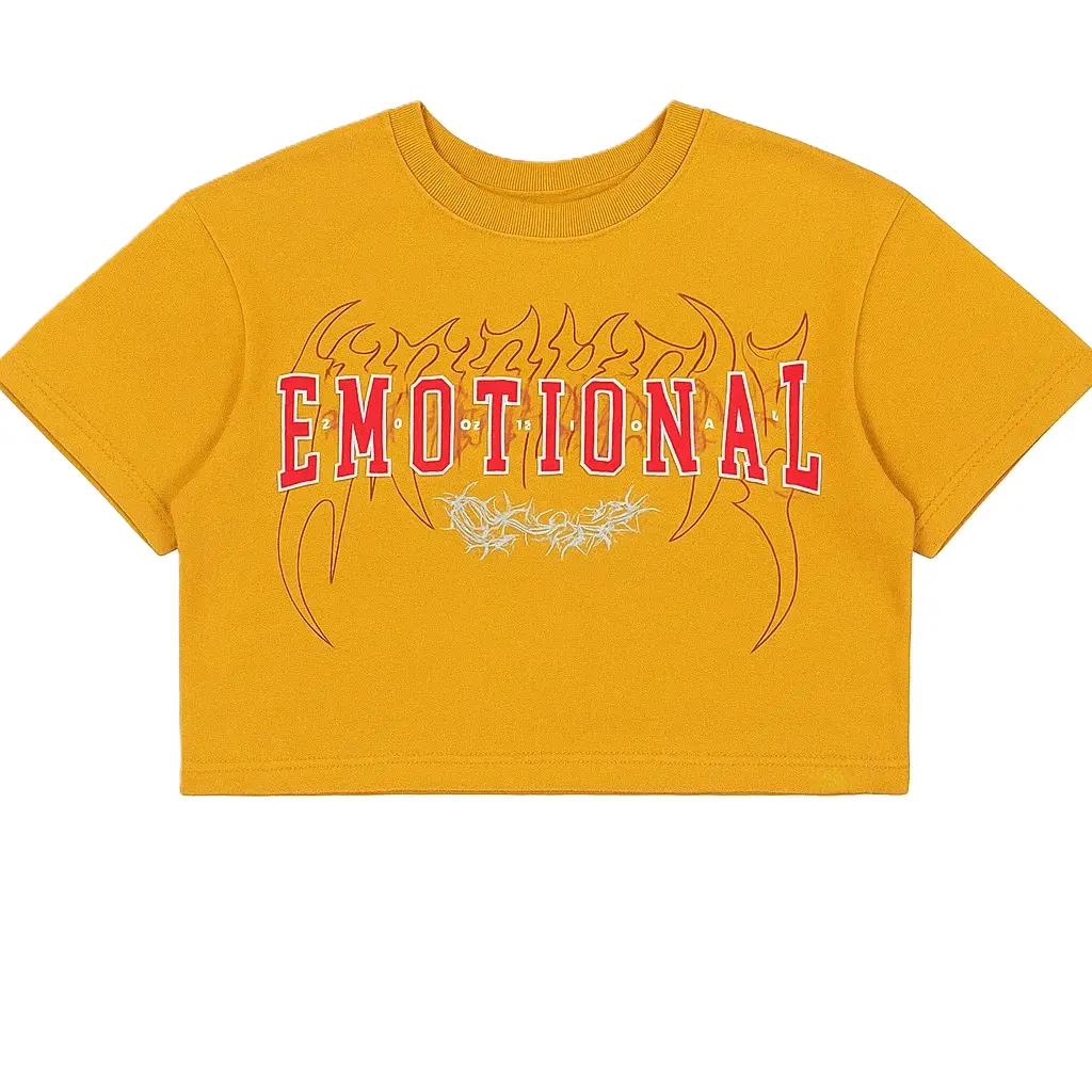 Cropped Boxy Printed Tee