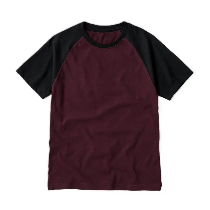 Raglan Sleeve T-Shirt – Maroon & Black