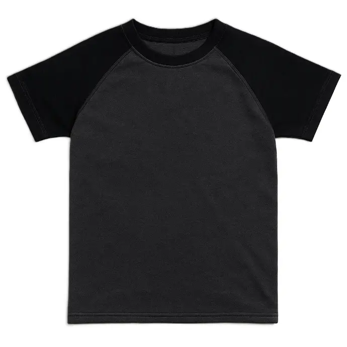 Raglan Sleeve T-Shirt – Charcoal & Black