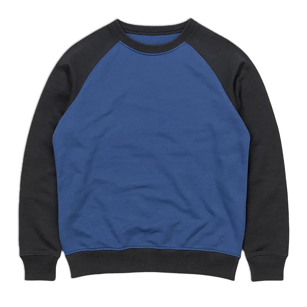 Colorblock Crewneck Sweatshirt – Blue & Black