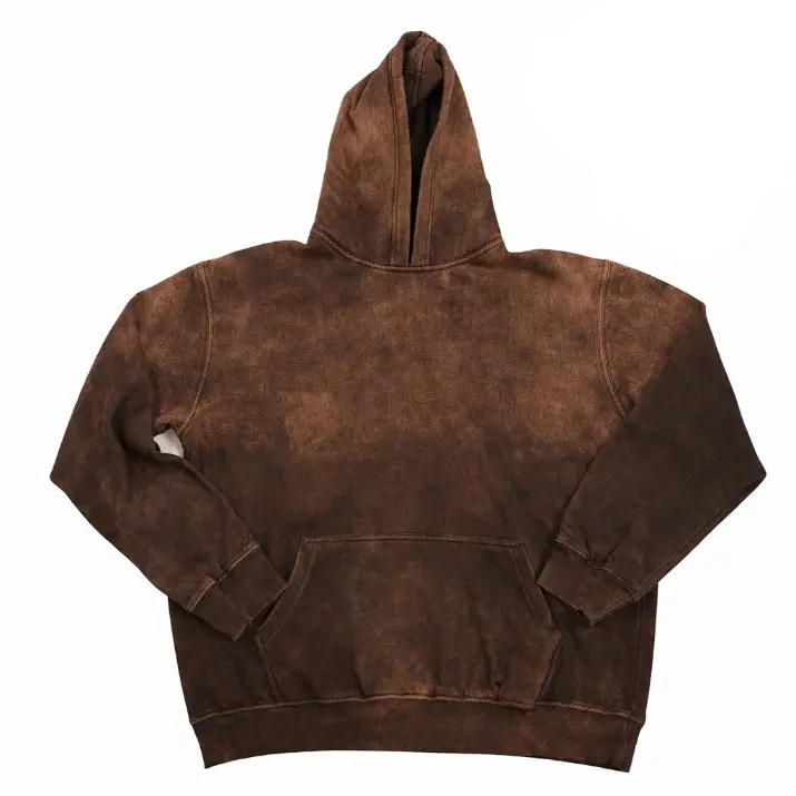 Acid Washed Hoodie (Brown)