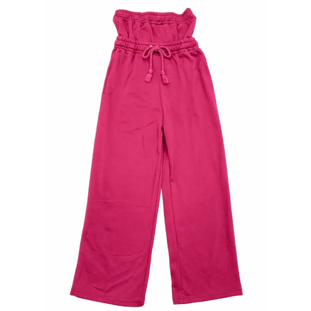 Double-Waist Sweatpants – Raspberry Pink