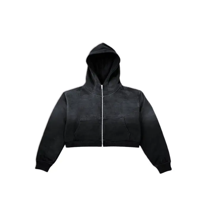 Sun-Faded Cropped Zip-up