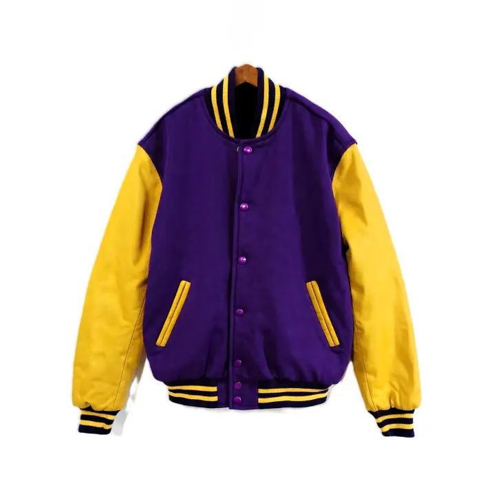 Purple & Yellow Classic Varsity Jacket