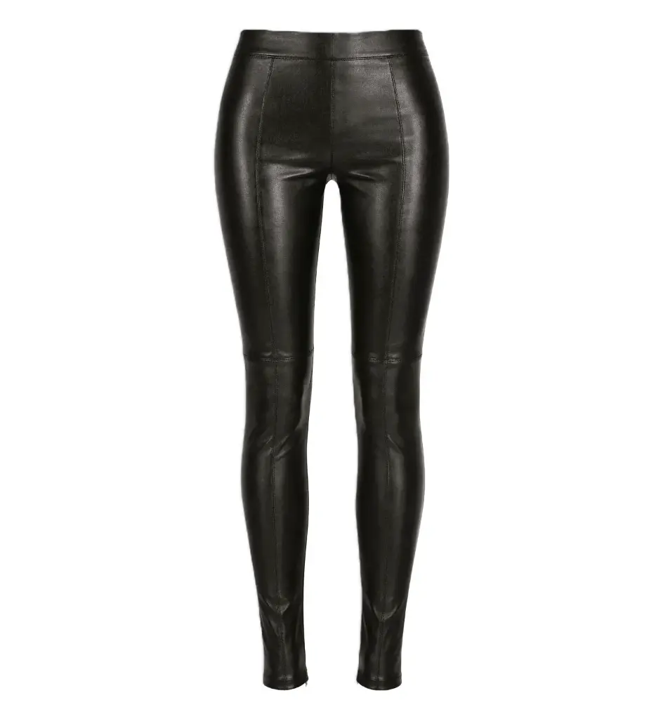 High-Waist Leather Leggings