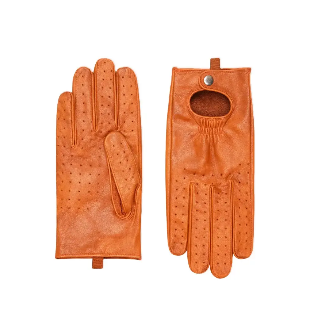 Perforated Driving Gloves (Tan/Brown)