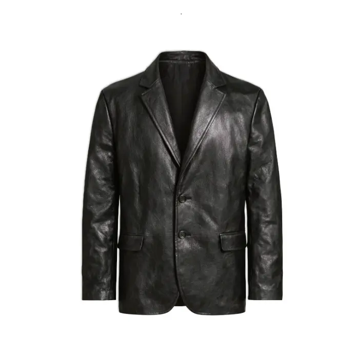 Classic Leather Blazer Jacket