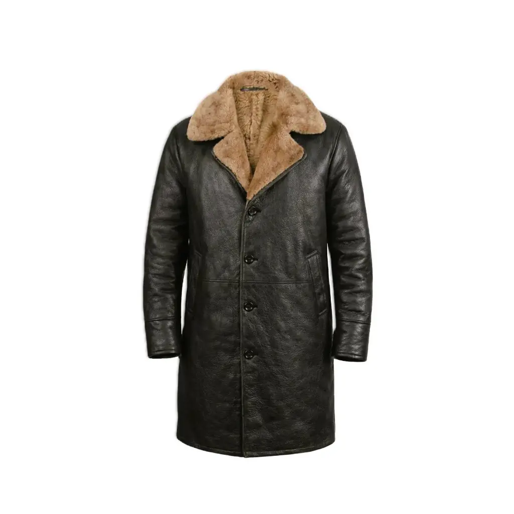 Leather Shearling Winter Coat