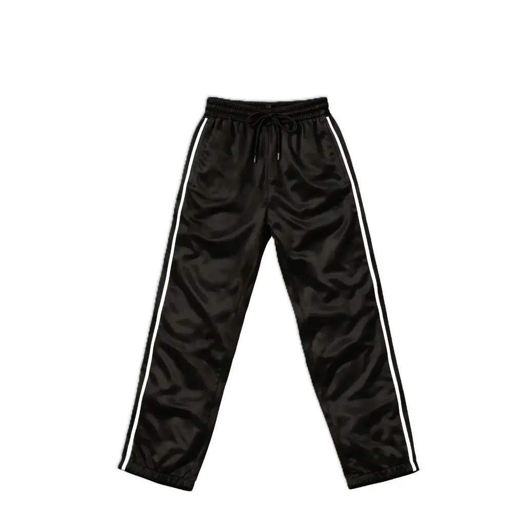 Black Side-Stripe Track Pants
