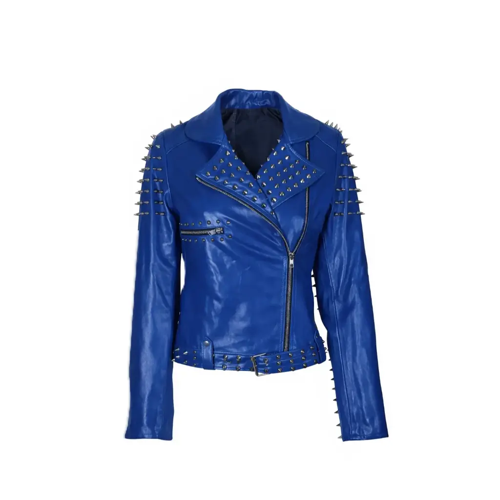Studded Leather Moto Jacket