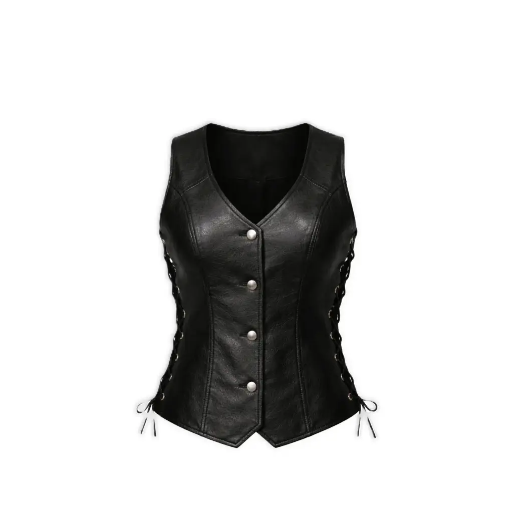 Women’s Fitted Leather Vest