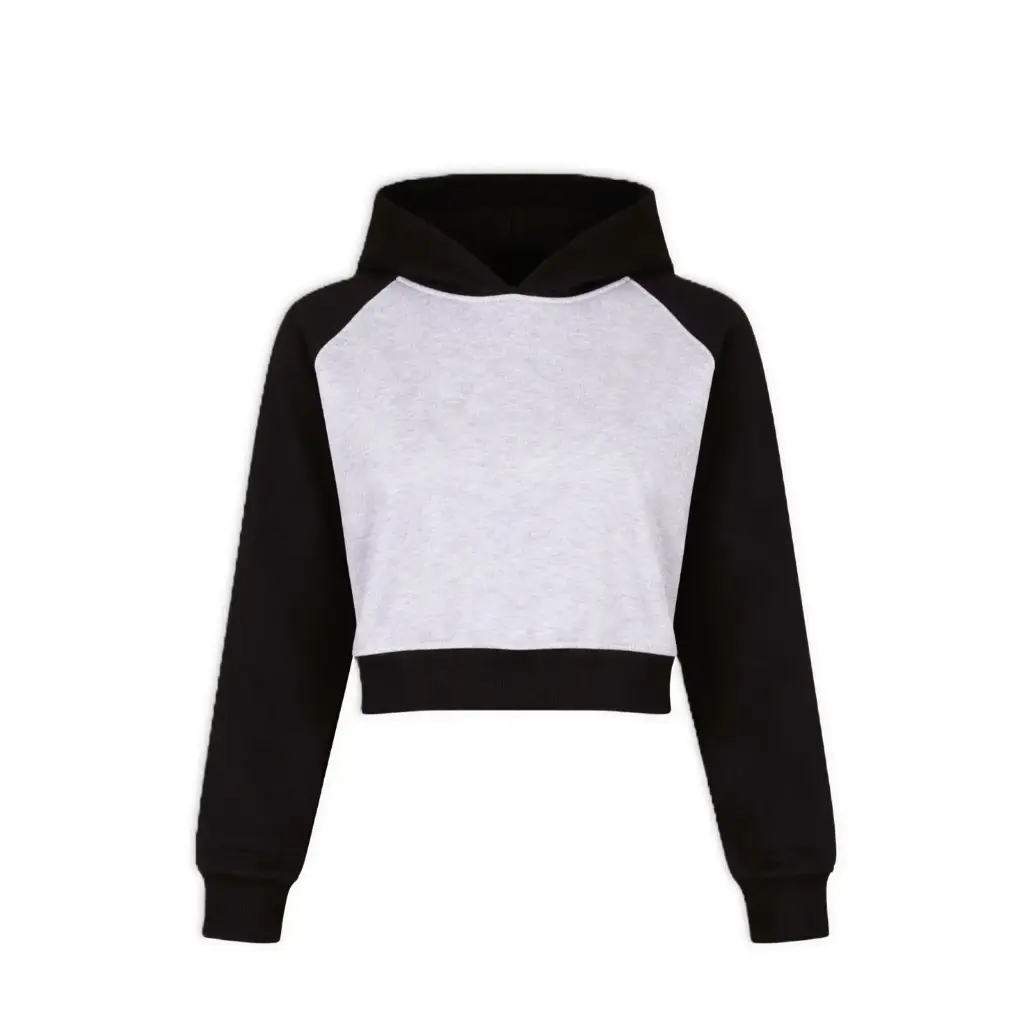Cropped Raglan Hoodie