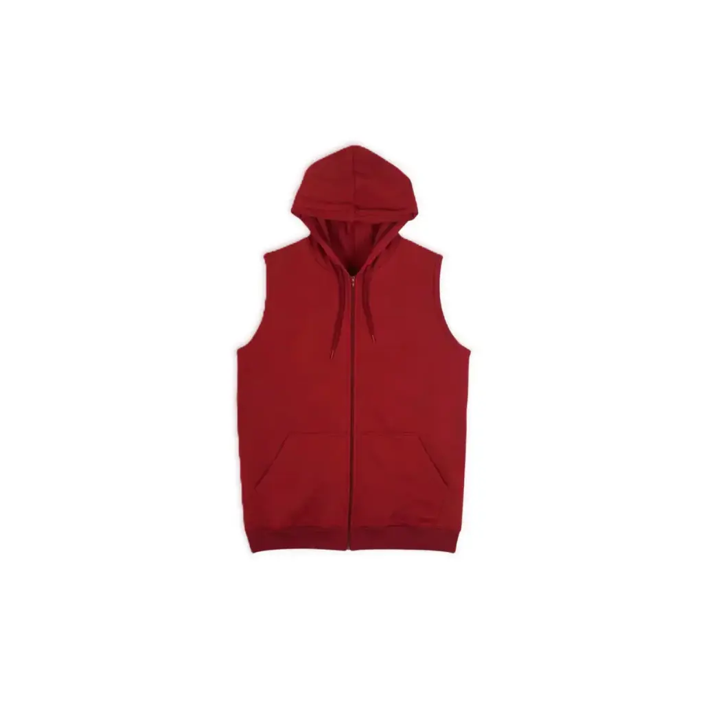 Sleeveless Zip-Up Hoodie Vest