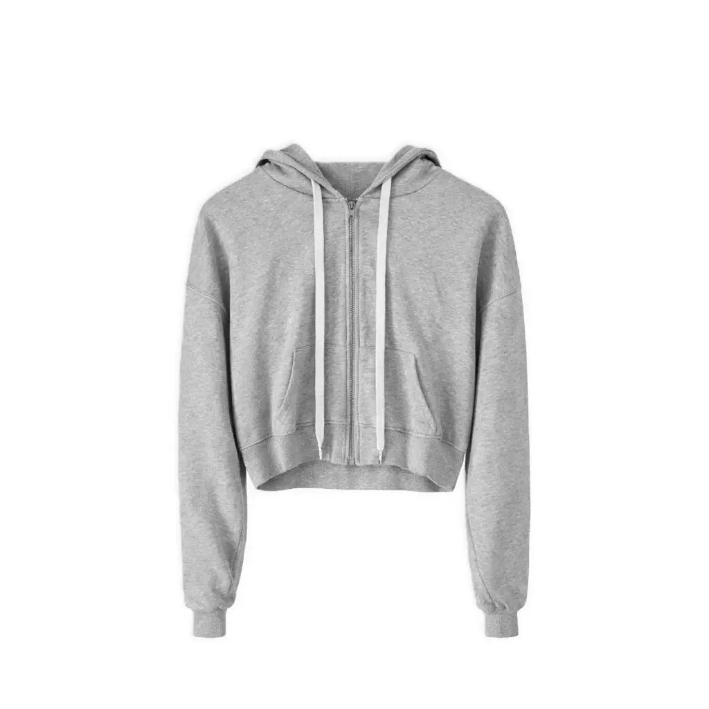 Cropped Zip Hoodie