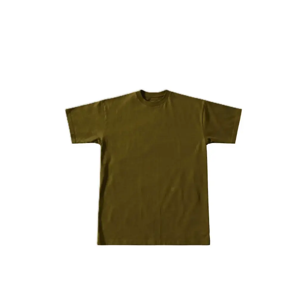 Blank Crew Neck T-Shirt (Olive Green)