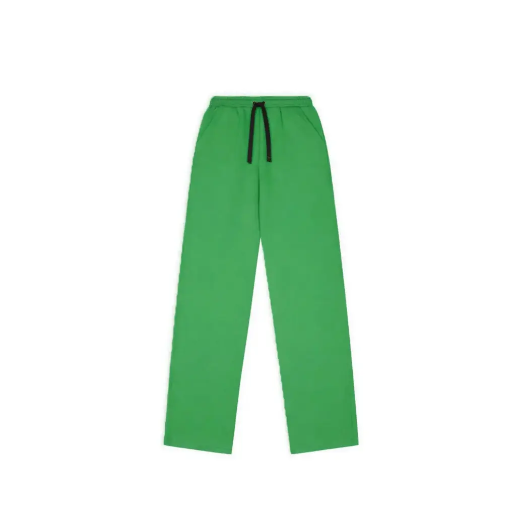 Straight-Leg Drawstring Pants (Green)