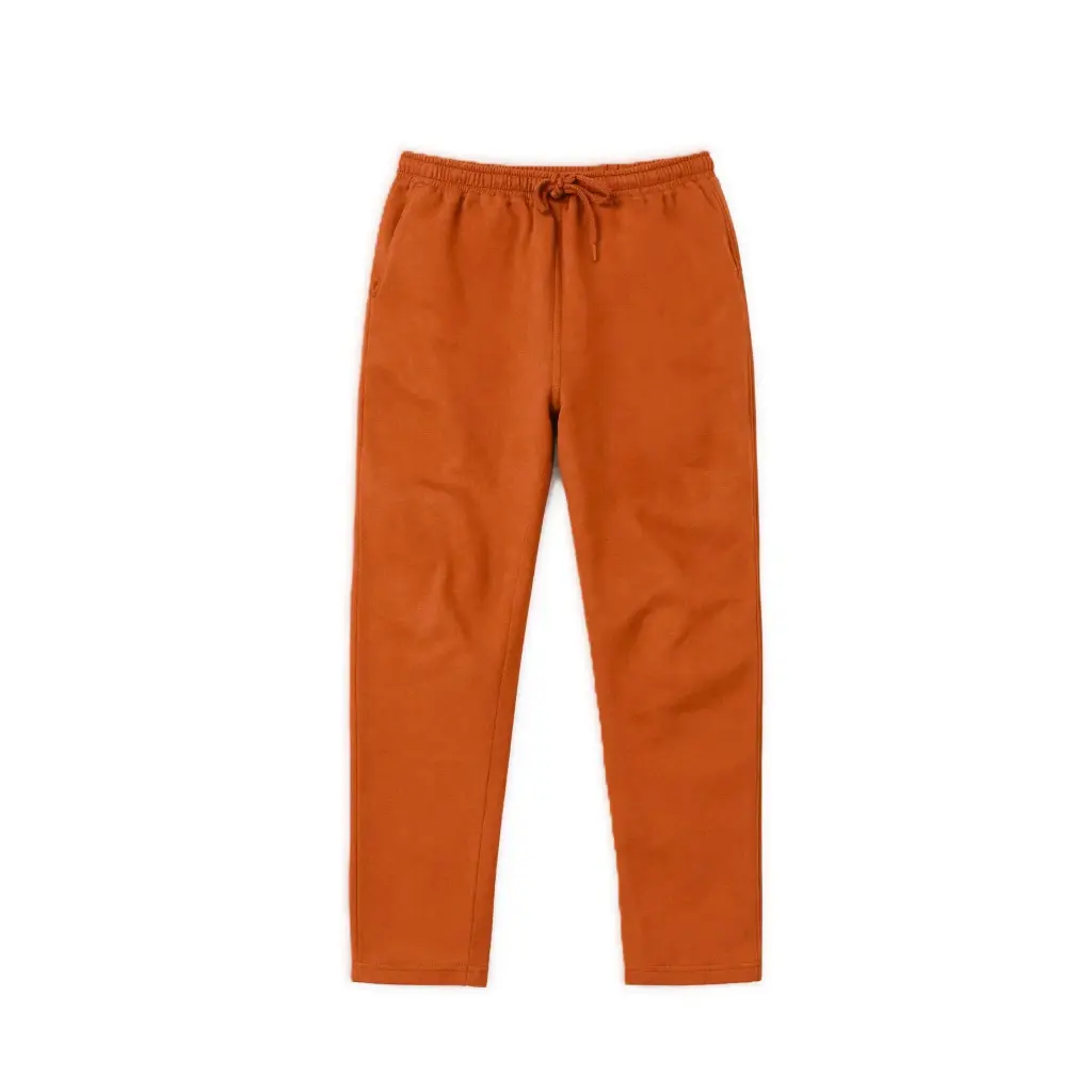 Straight-Leg Lounge Sweatpants – Rust Orange