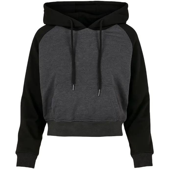 Cropped Two Tone Hoodie