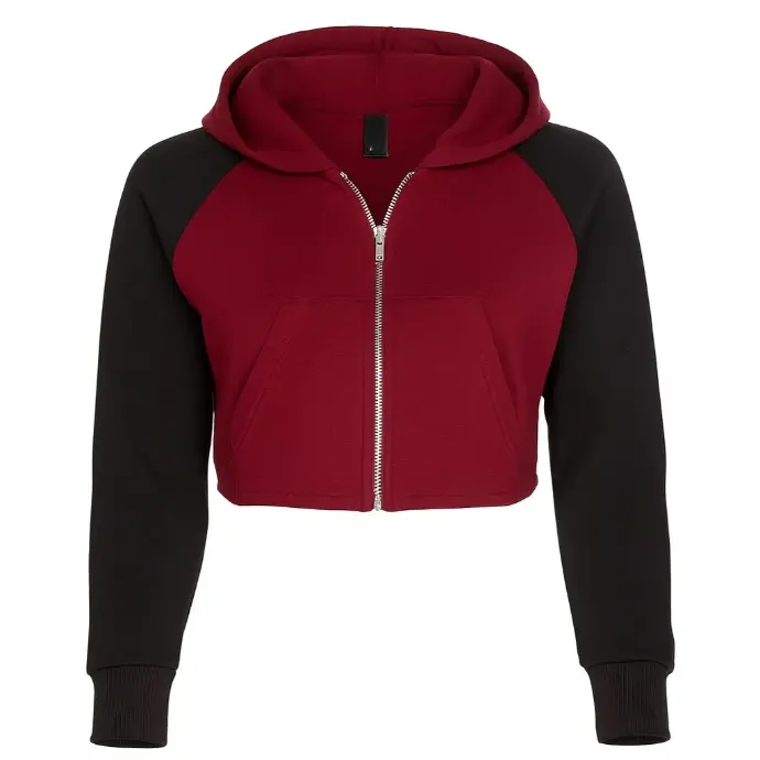Cropped Zip-Up Hoodie