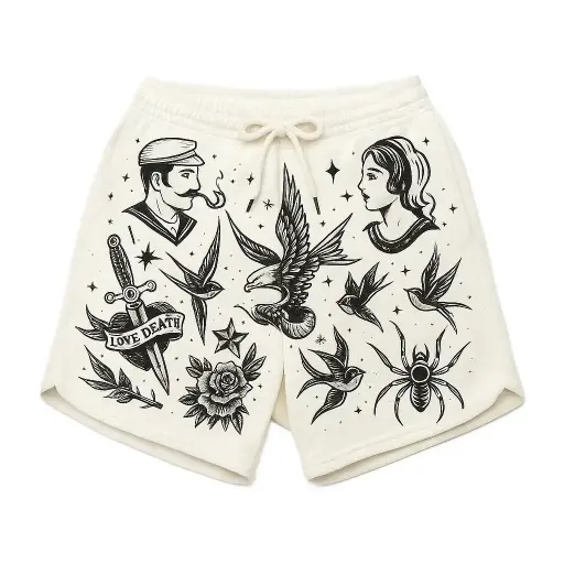Printed Sweatshorts