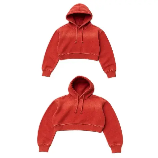 Washed Cropped Hoodie