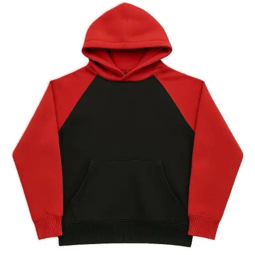 Two-tone Hoodie With Raglan Sleeves