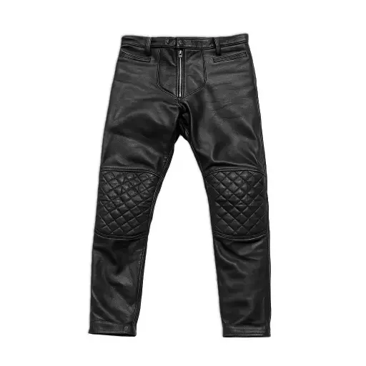 Padded Leather Pants