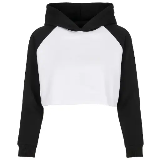 Two-Tone Cropped Hoodie