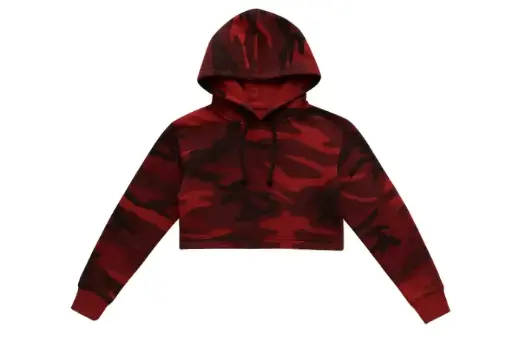 Cropped Camo Hoodie – Customizable Casualwear Essential