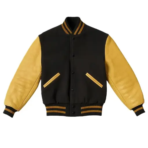 Classic Varsity Jacket – Yellow & Black