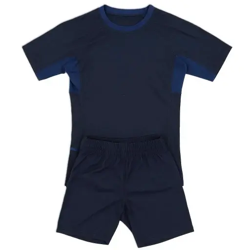 Kids' BJJ Rash Guard & Shorts Set – Navy Blue