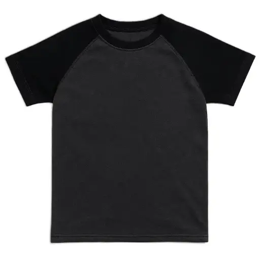 Raglan Sleeve T-Shirt – Charcoal & Black