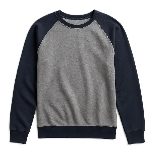Colorblock Crewneck Sweatshirt – Grey & Navy