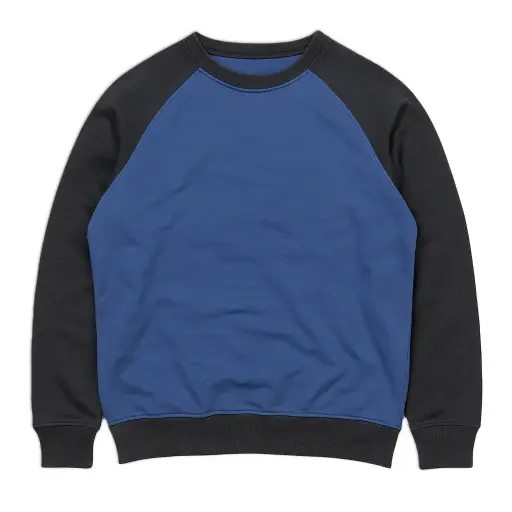 Colorblock Crewneck Sweatshirt – Blue & Black
