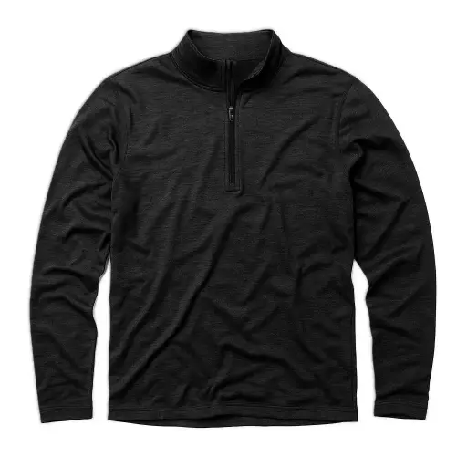 Quarter-Zip Pullover – Black