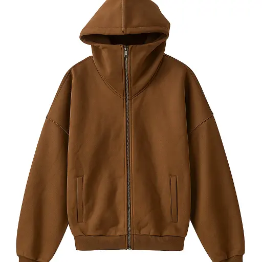 Brown Zip-up Hoodie