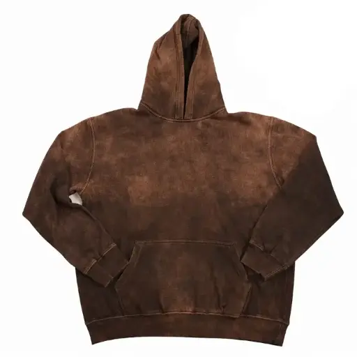 Acid Washed Hoodie (Brown)