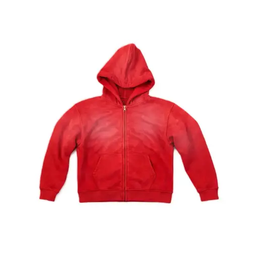 Washed Red Zip-up