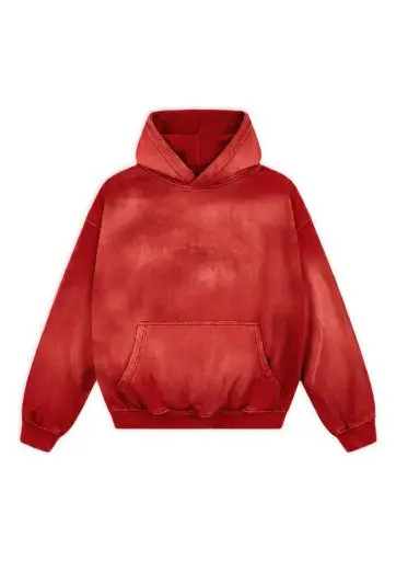 Red Boxy Hoodie (Washed)