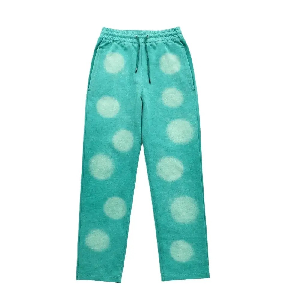 Aqua Polka‑Dot Lounge Pants