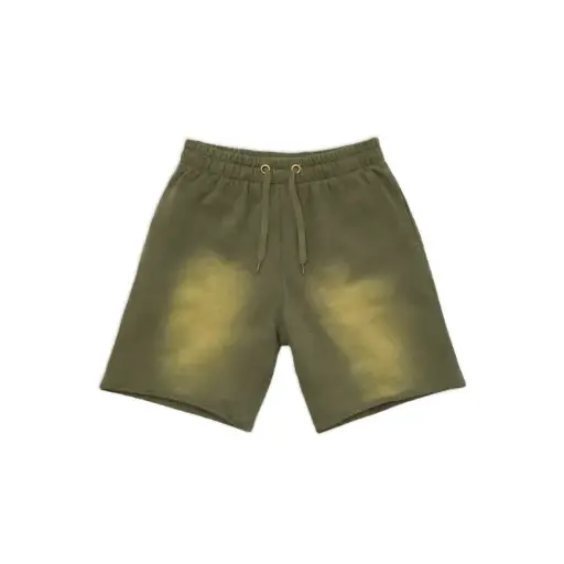 Sun-Faded Cotton Shorts (Olive Green)