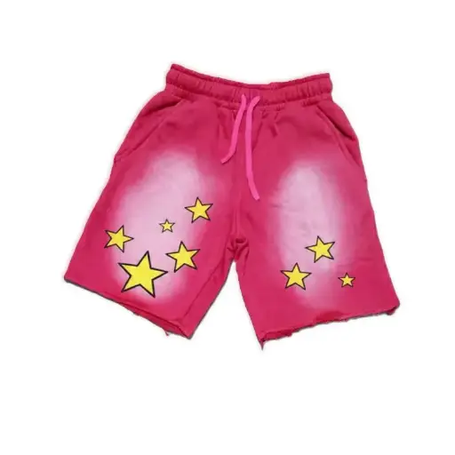 Star Graphic Washed Effect Shorts