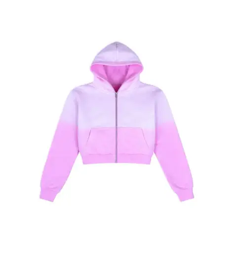Sun-Faded Cropped Zip Hoodie