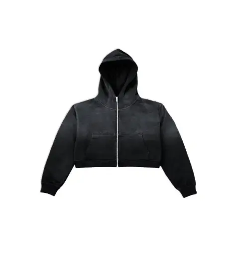 Sun-Faded Cropped Zip-up