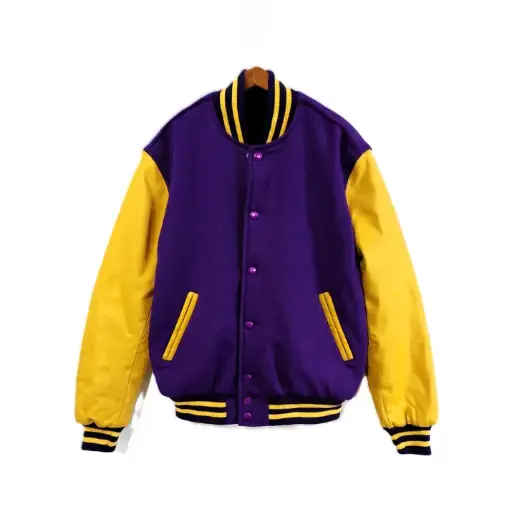 Purple & Yellow Classic Varsity Jacket