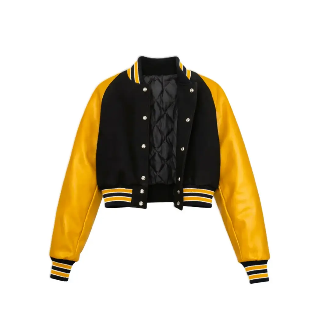 Cropped Varsity Jacket (Letterman Style)