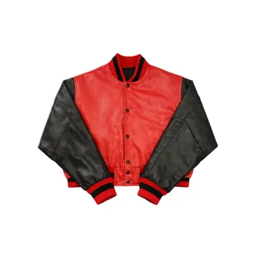 Custom Cropped Leather Varsity Jacket