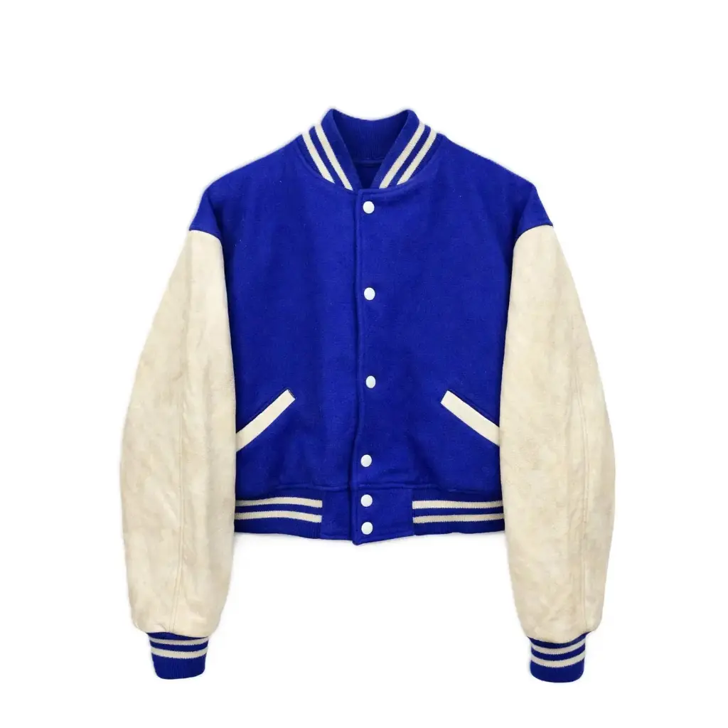 Custom Two-Tone Cropped Varsity Jacket