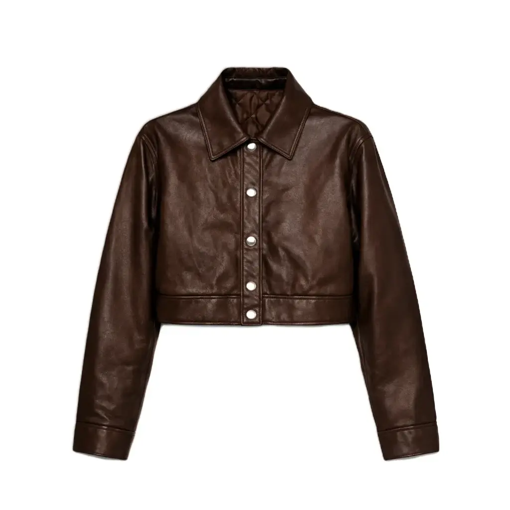 Women’s Cropped Leather Jacket