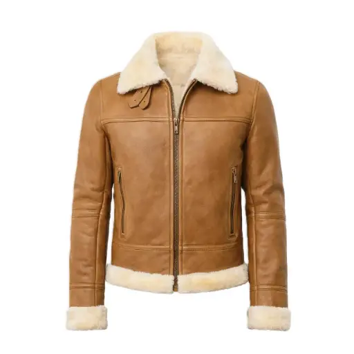 Leather Shearling Aviator Jacket